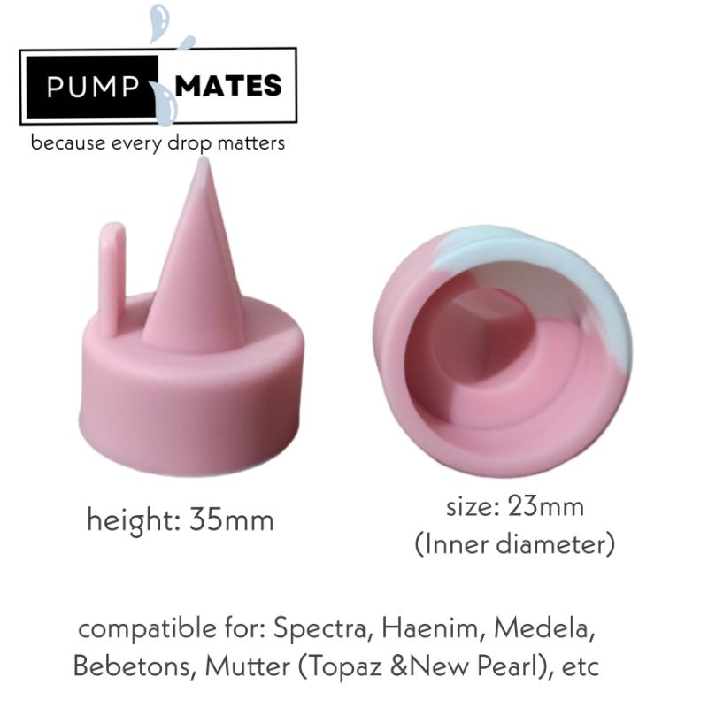 Pump Mates Silicone Duckbill Pink Valve