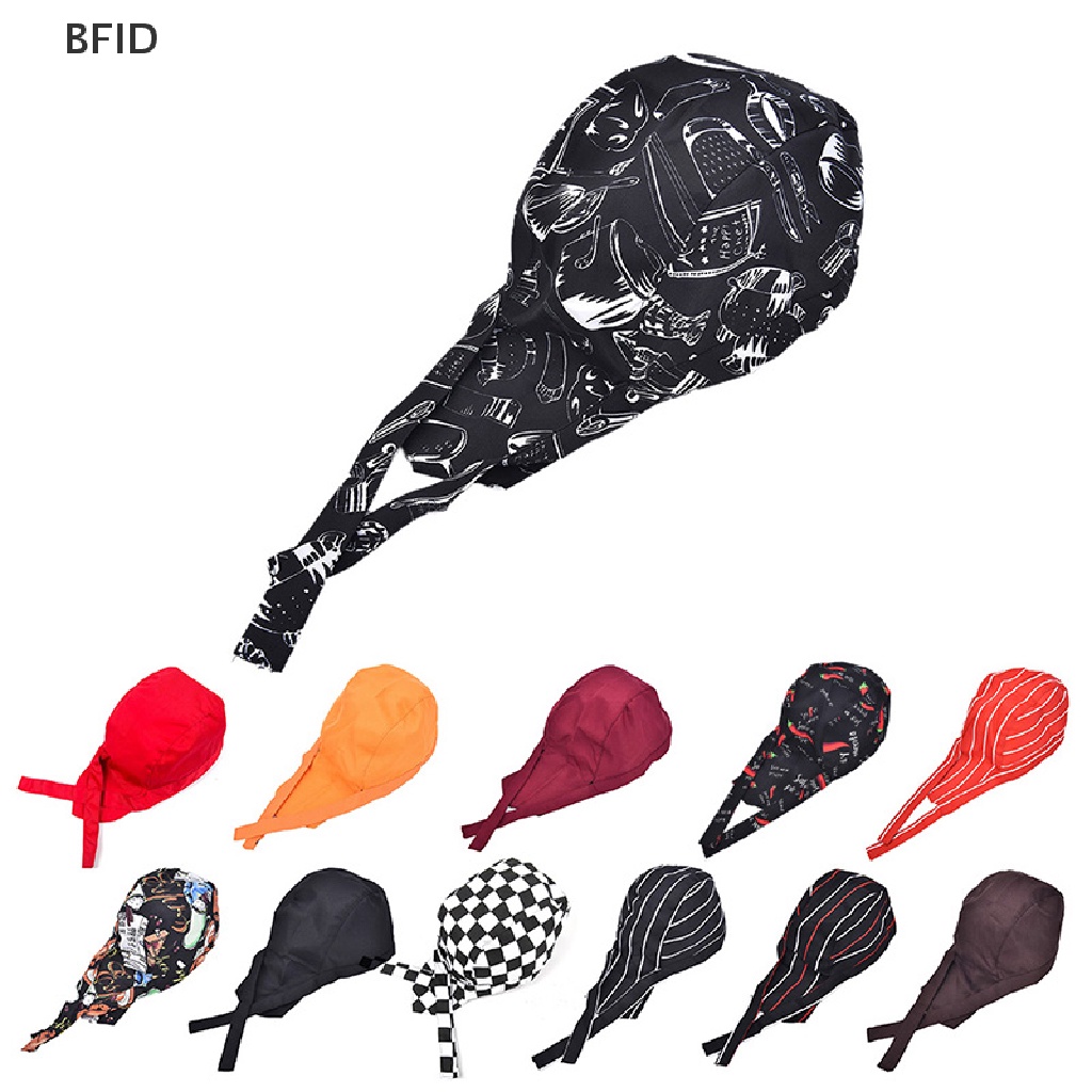 [BFID] Colourfull Pirates Chef Cap Skull Cap Topi Koki Profesional Catering Aneka Warna, [ID]