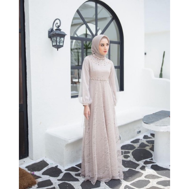 Dress exclusive Ramadhan dress BROKAT LAMARAN,Dress brokat Kondangan