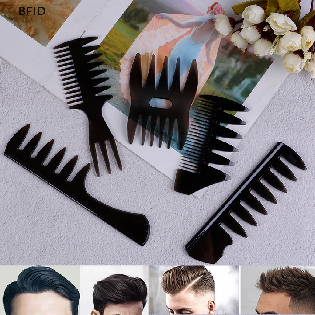 [BFID] Sisir Rambut Minyak Sisir Rambut Gigi Lebar Classic Oil Slick Styling Hair Brush Untuk Pria [ID]