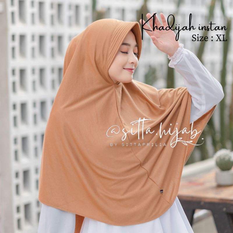 (PART.3) Hijab Jilbab Pet Antem Bahan Kaos Khadijah Polos Size XL Ori By Sitta Hijab
