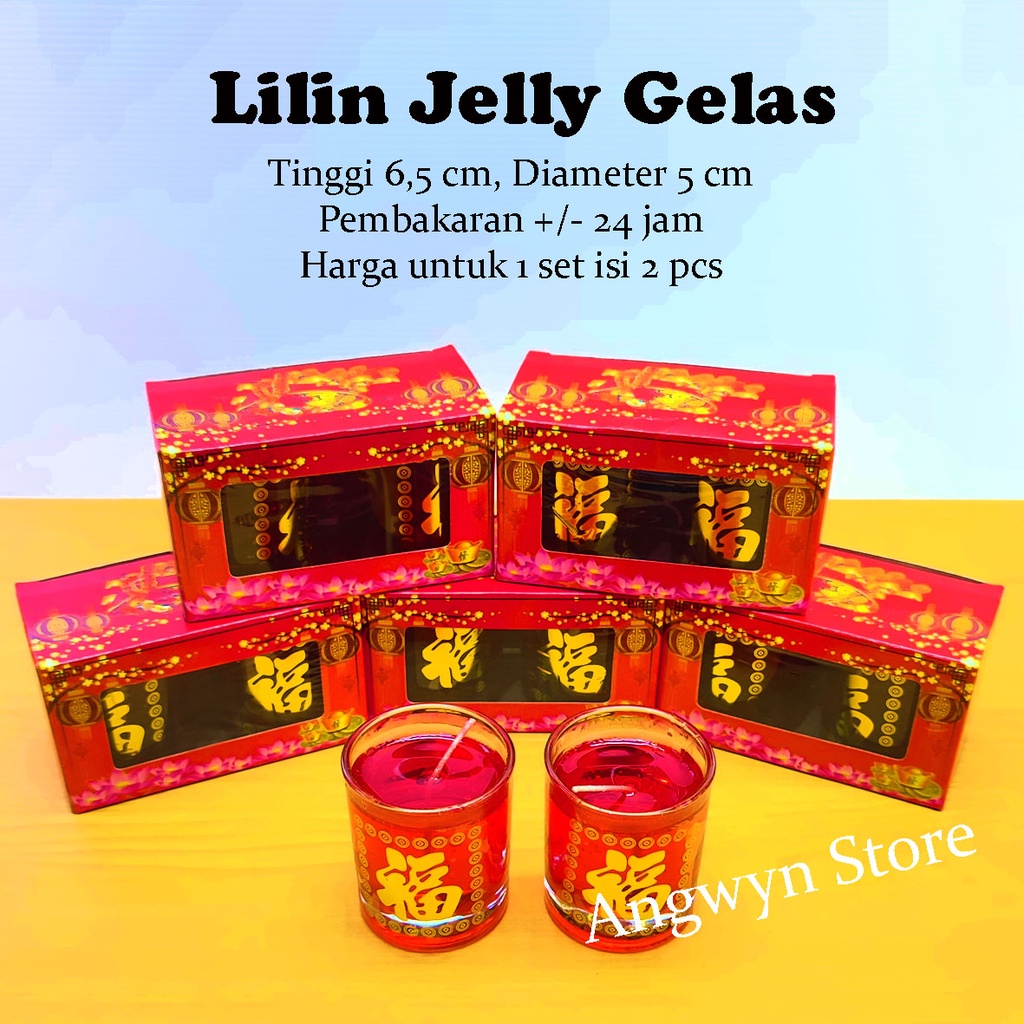 Lilin Jelly Gelas / Lilin Puja Sembahyang 24 Jam