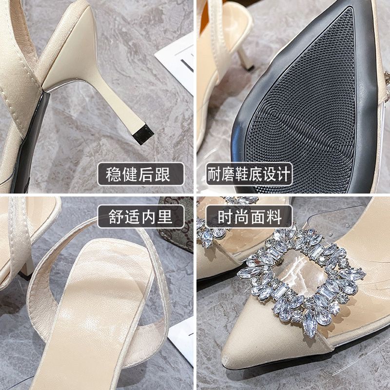 SN2217 - Sandal Heels Kristal Fashion Wanita