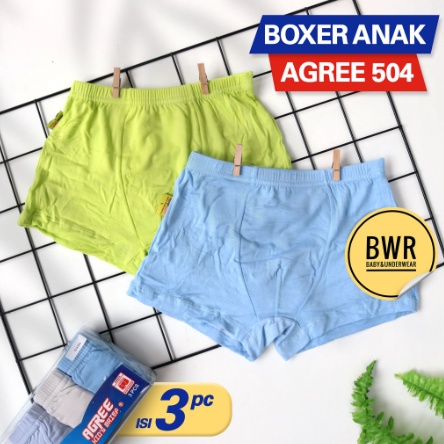 3 Pcs Boxer Anak Laki-laki AGREE Kid's Brief Boxer CD-A 504