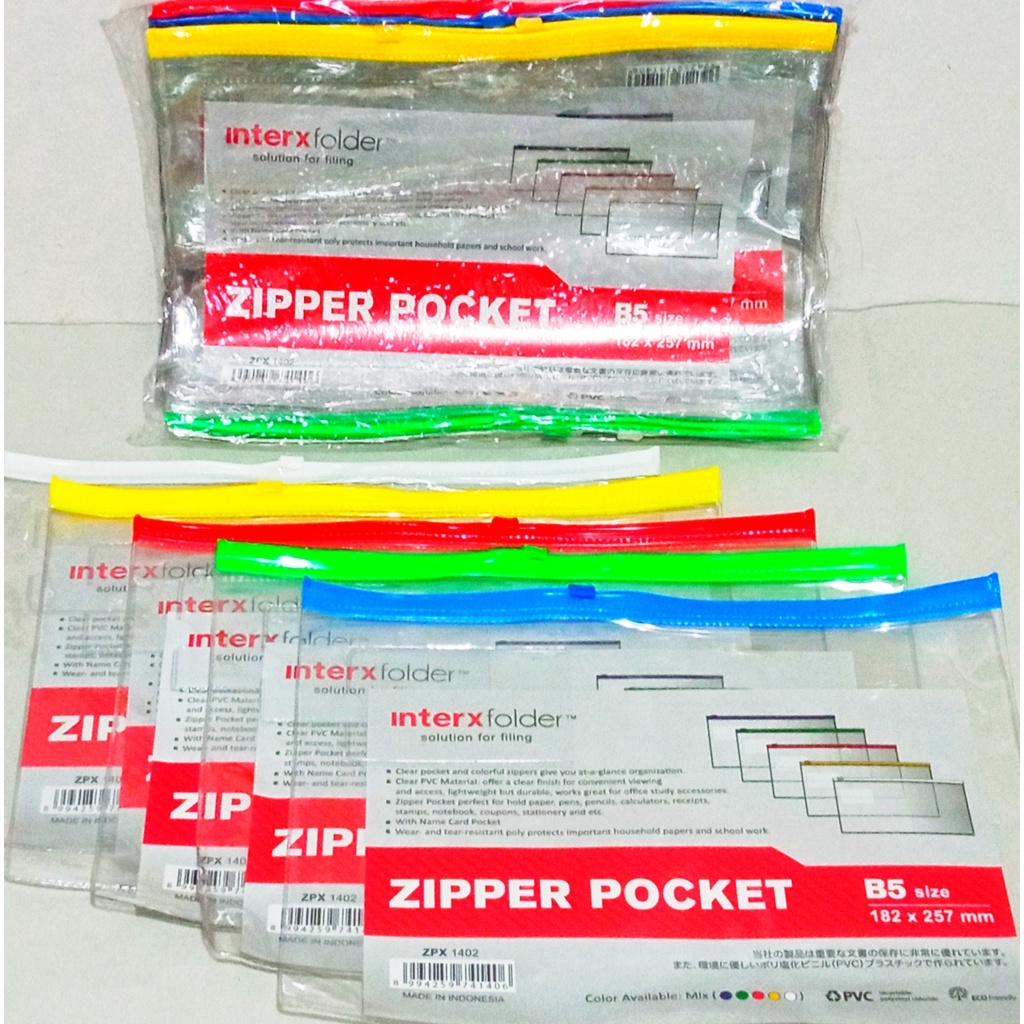 

INTERXFOLDER Zipper Pocket B5 Transparant - ZPX 1402 [ ECER ]