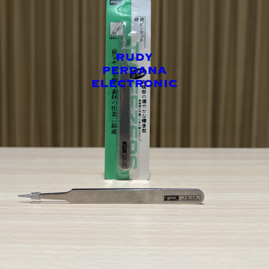 TWEEZERS ULTRA FINE ANTIMAGNETIC PINSET HALUS ANTI MAGNET GOOI TS-14