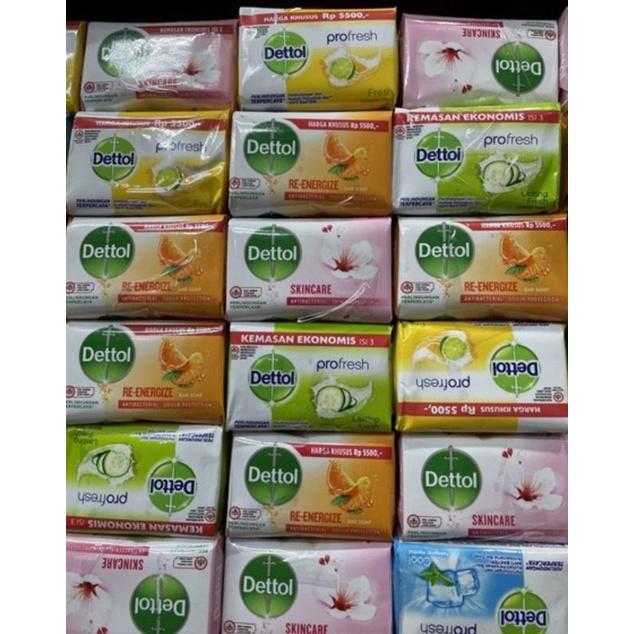 Dettol batang RANDOOM 5 x 100g