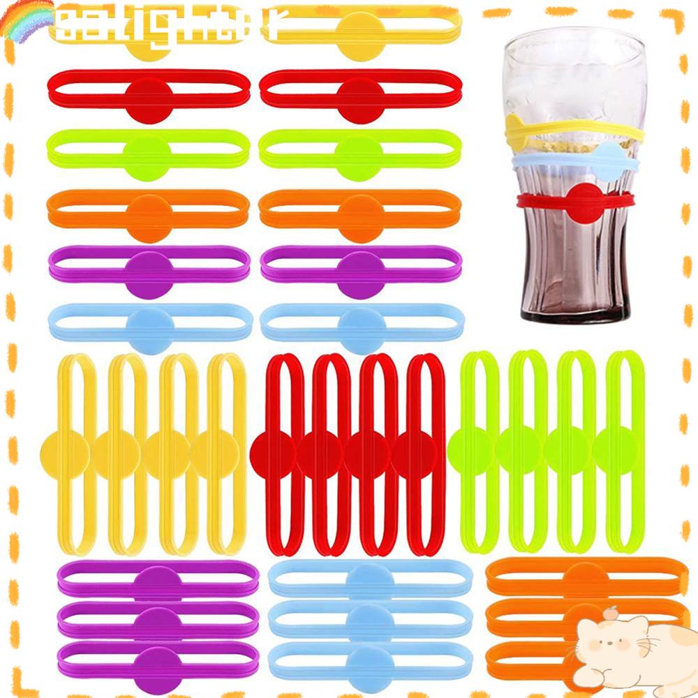 Solighter Wine Glass Markers Perlengkapan Pesta Goblet Tag Gelas Bir Silikon Cup