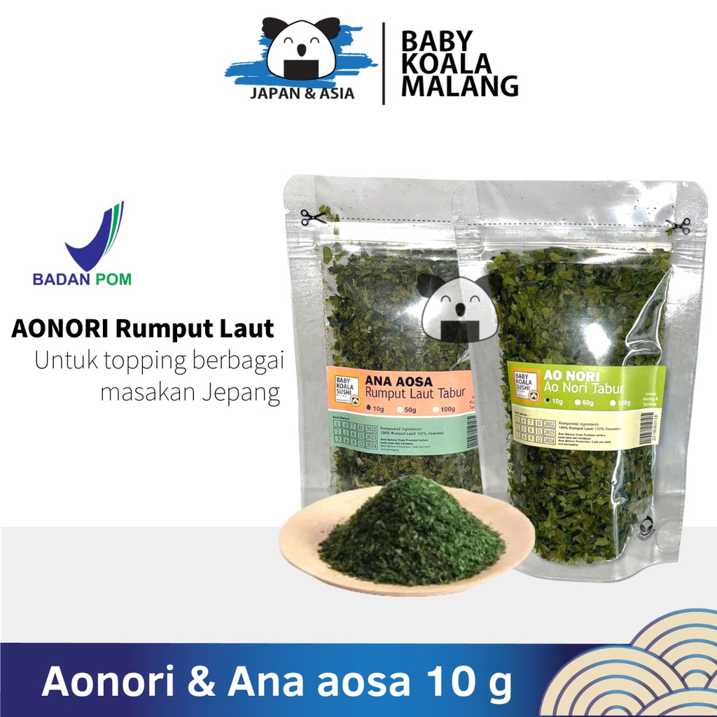 

AONORI Bubuk Nori 10 g │Ao Nori Powder Import Taburan Takoyaki │ Seaweed Powder Mentai..