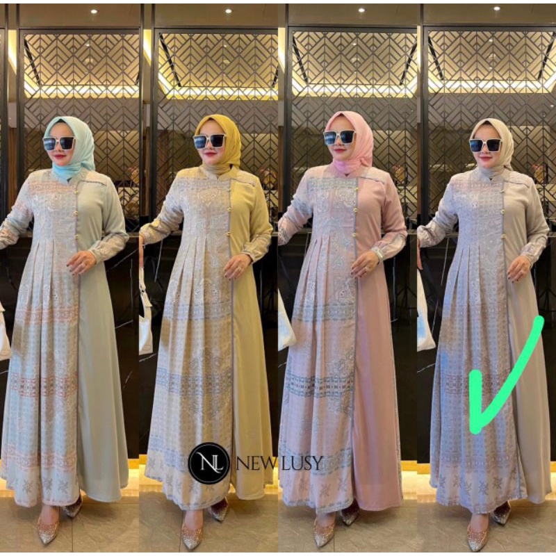 pretty woman dress new lusy/gamis new Lusy terbaru/gamis madamsexy/READY SIAP KIRIM