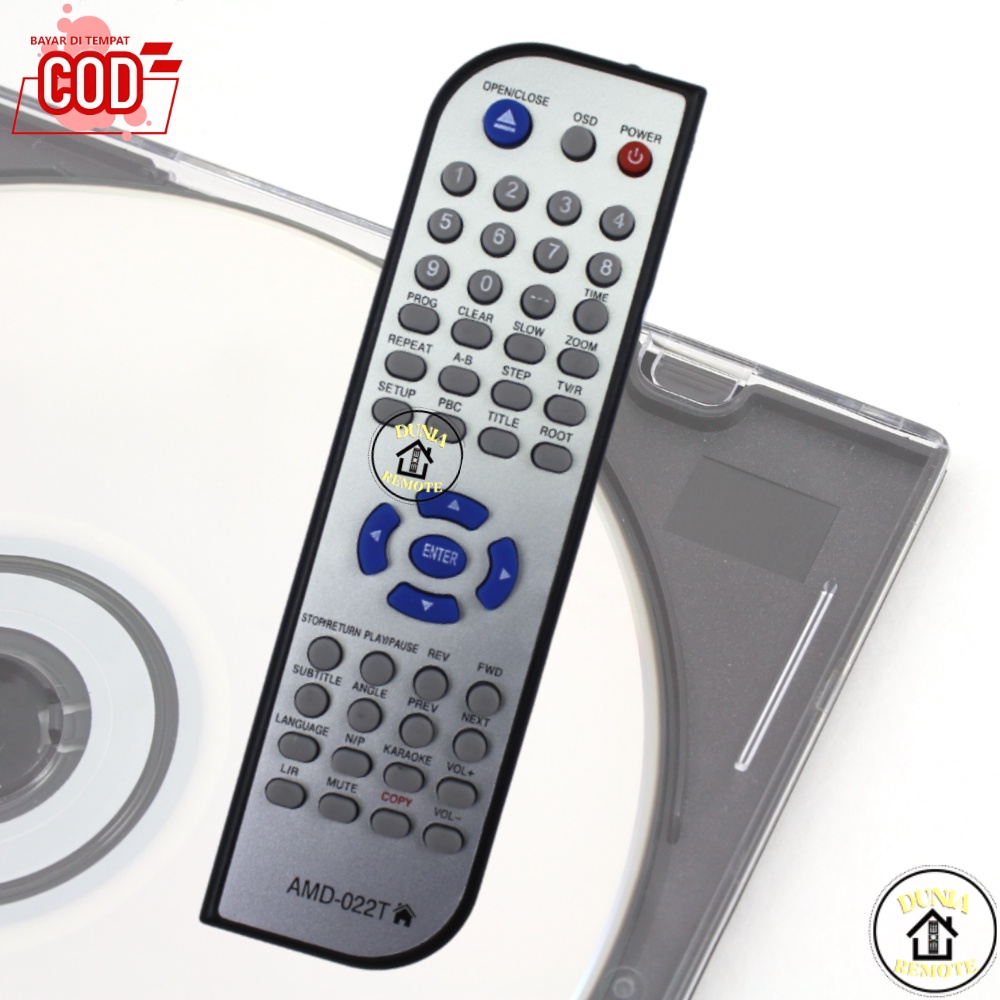 Remot Remote DVD NIKO AMD-022T tanpa setting Nico Skytron