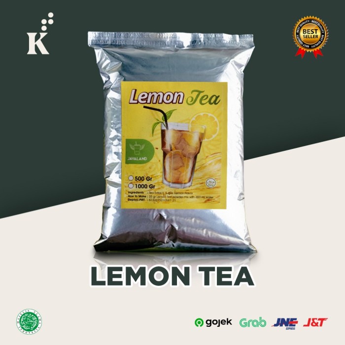 

BUBUK MINUMAN BUBBLE DRINK RASA LEMON TEA 1KG JAVALAND