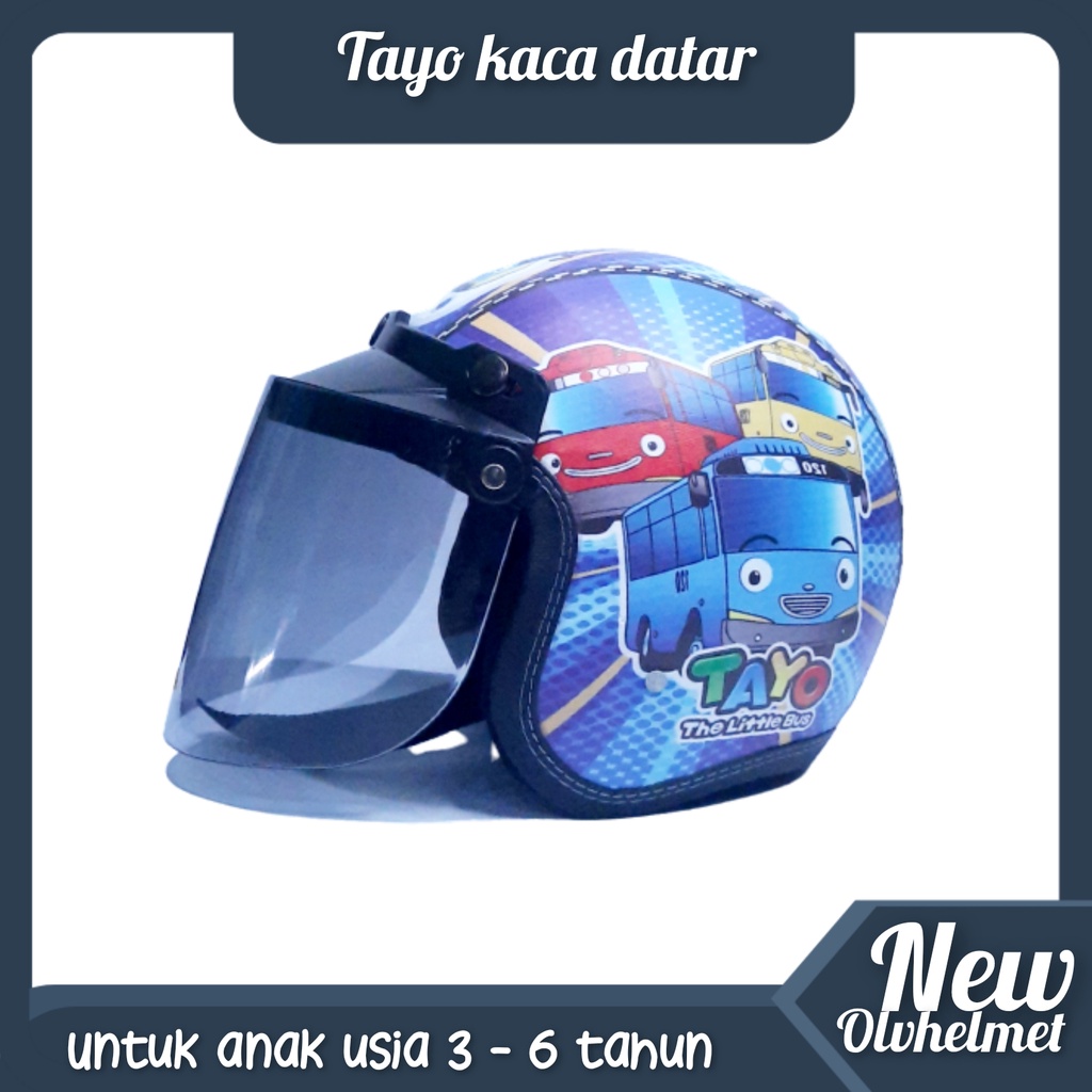 HELM BOGO ANAK KARAKTER 3 - 5 TAHUN KACA DATAR SNI FREE PACKING