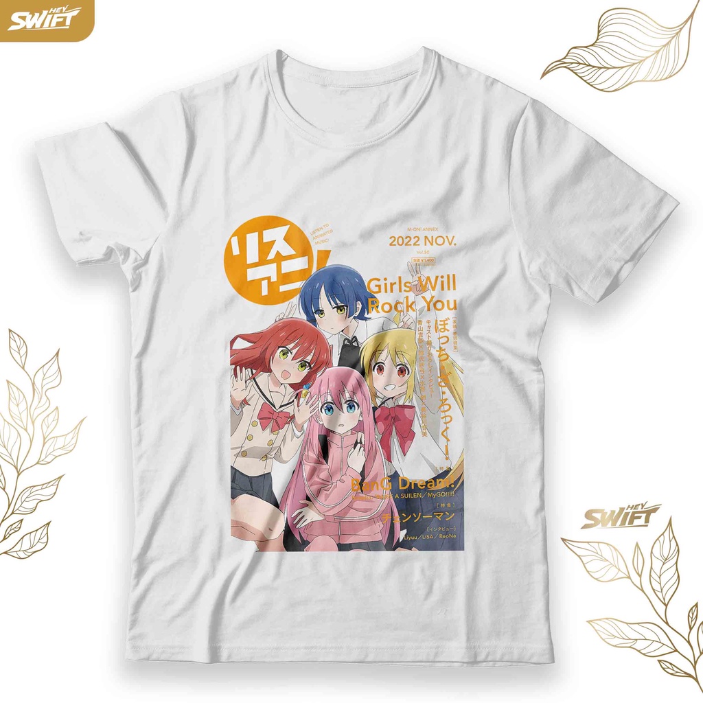 KAOS Bocchi The Rock Bocchi The Rock kessoku band anime TSHIRT BAJU DISTRO