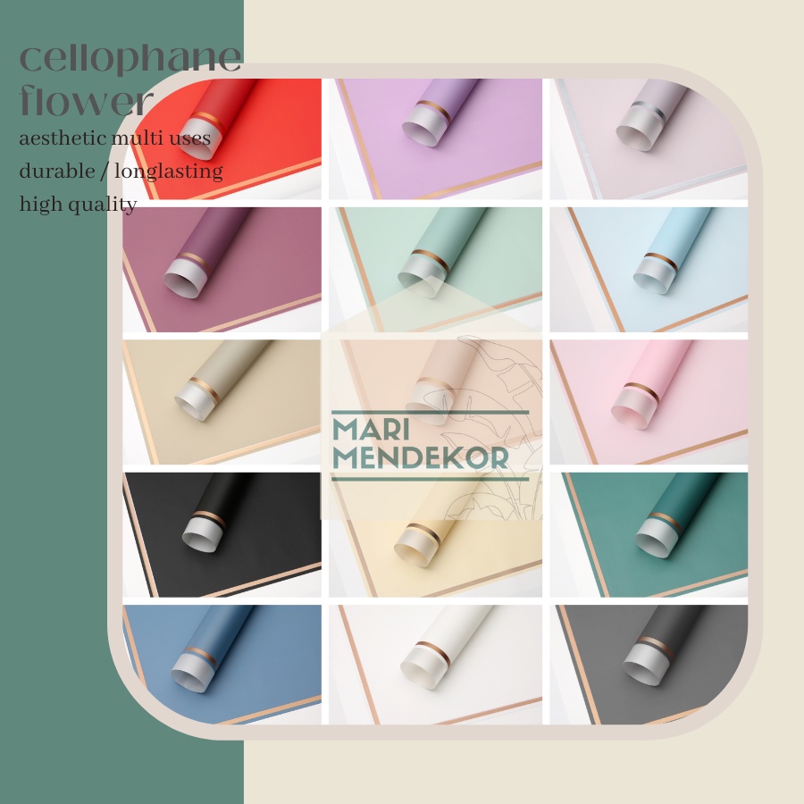 

flower wrapping kertas bunga cellophane buket korea plastik pembungkus CELLOPHANE