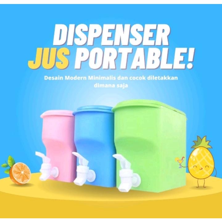 Dispenser Juice Portable + Kran Minuman Kulkas 3.5L / Dispender Air Drink Water