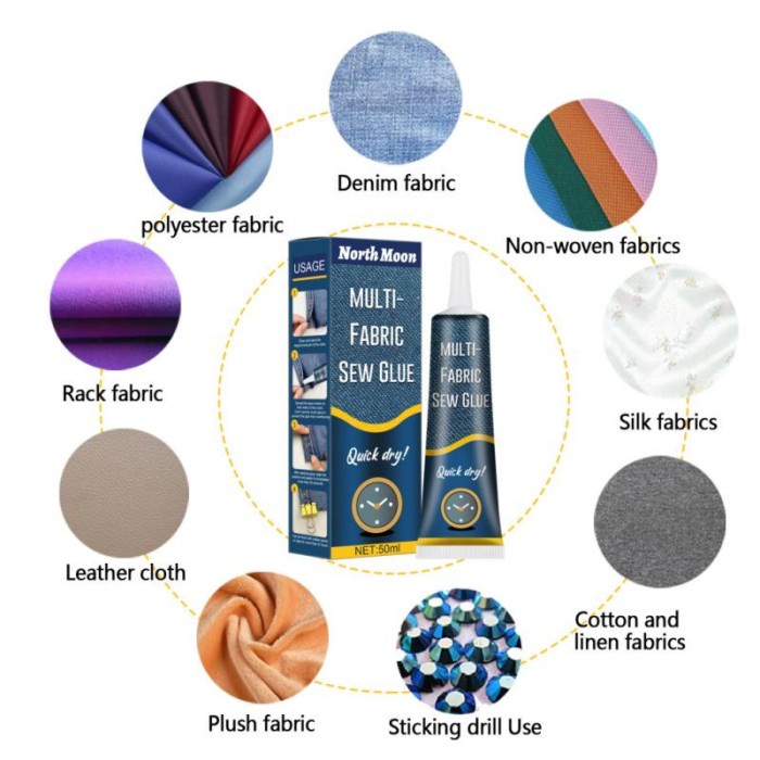 Kain Supermall Sewing Glue - Lem Kain Serbaguna / Lem Perekat Bahan Tekstil