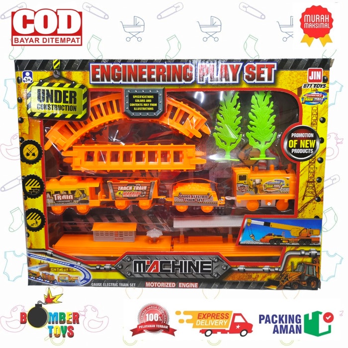 MAINAN ANAK KERETA API LOKOMOTIF konstruksi animal king play set KADO MENARIK KRETA TRAIN REL