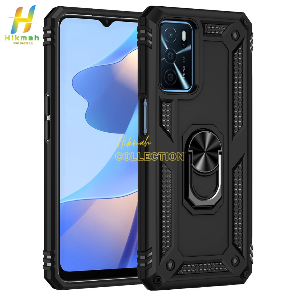 OPPO A16 A16s Hard Case Armor Tahan Benturan Casing Military Kickstand Magnetic PC+TPU