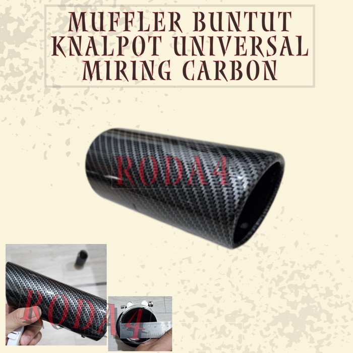 Mufler Buntut Kenalpot Universal Motif Carbon - MODEL KECIL