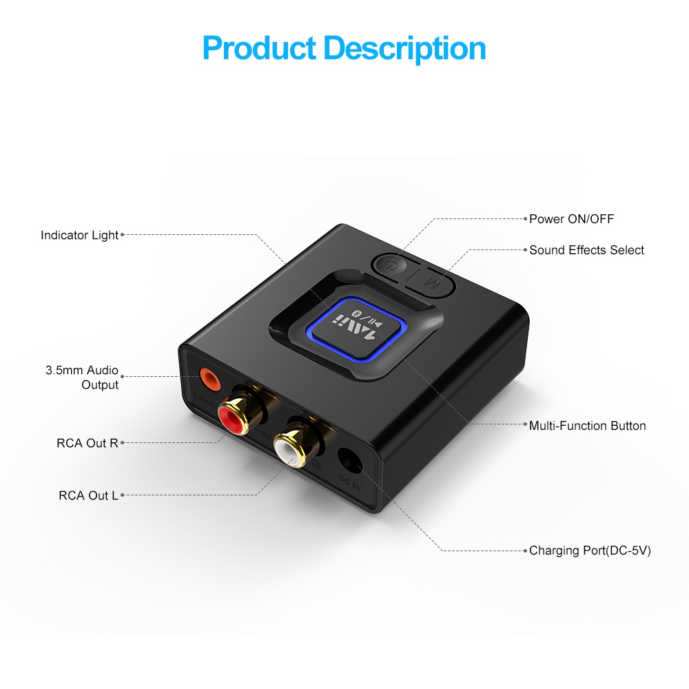 1Mii ML201 ML 201 Bluetooth Hi-Fi Audio Receiver Adapter