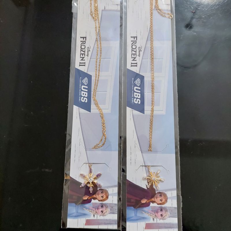 Kalung frozen batu ungu dan putih UBS kadar 8K 375