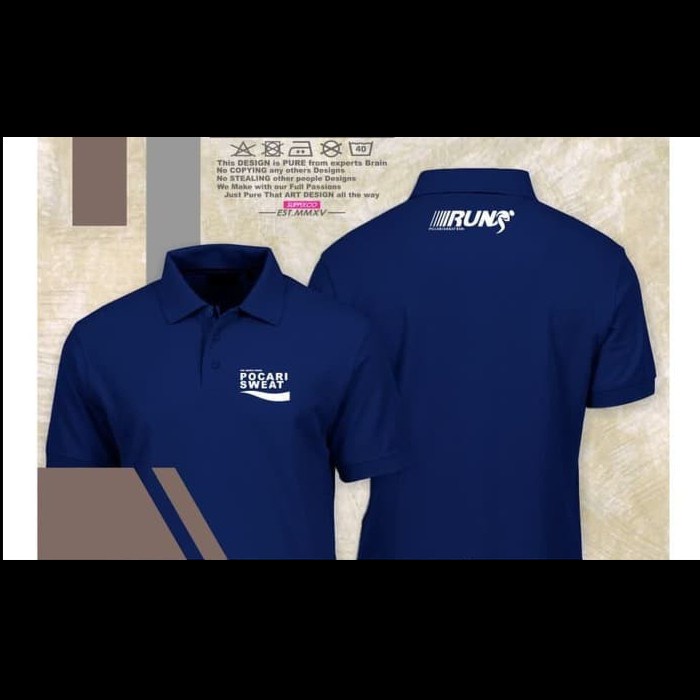 KAOS BAJU POLO POCARI SWEAT RUN / SHIRT KERAH DISTRO / PRIA WANITA / COD