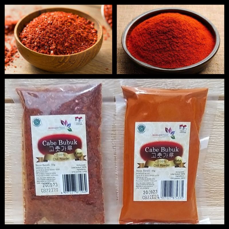 ✔MURAH Bubuk Cabe Korea Halus &amp; Kasar HALAL 50gr / Gochugaru Halus / Gochugaru Kasar / Chili Powder Korea