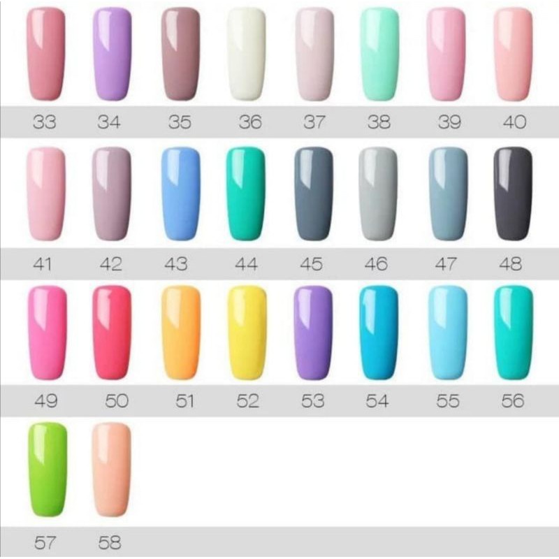 Ready Stock (41 - 58) ROSALIND GEL NAIL Polish UV LED / kutek / Cat kuku / Cat Kuku Murah Bagus