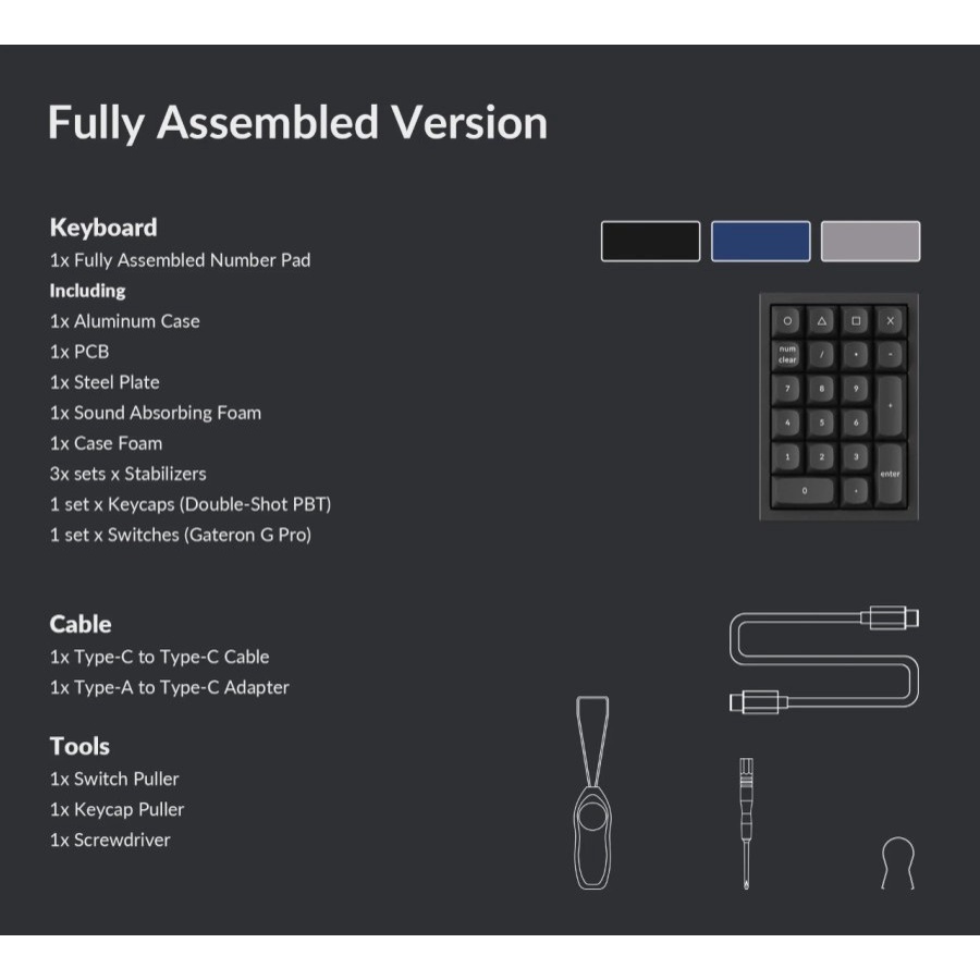 Keychron Q0 QMK Fully Assembled Custom Number Pad