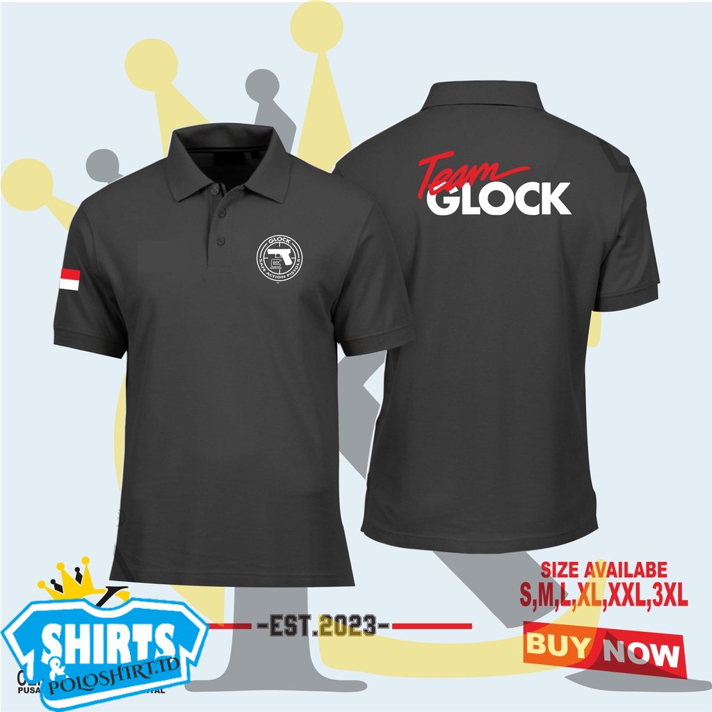 POLOSHIRT KAOS KERAH TEAM GLOCK / KAOS KERAH TEAM GLOCK MURAH / Gudangpoloshirt