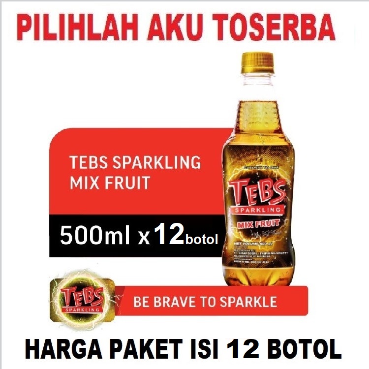 TEBS Sparkling Soda PET 500 ml - ( HARGA 12 pcs )