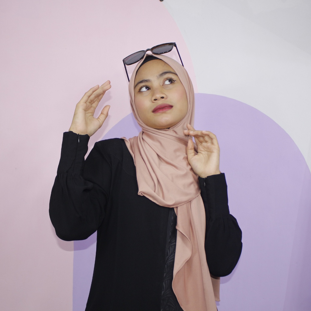 Jilbab Segitiga Instant Jersey Pad Premium