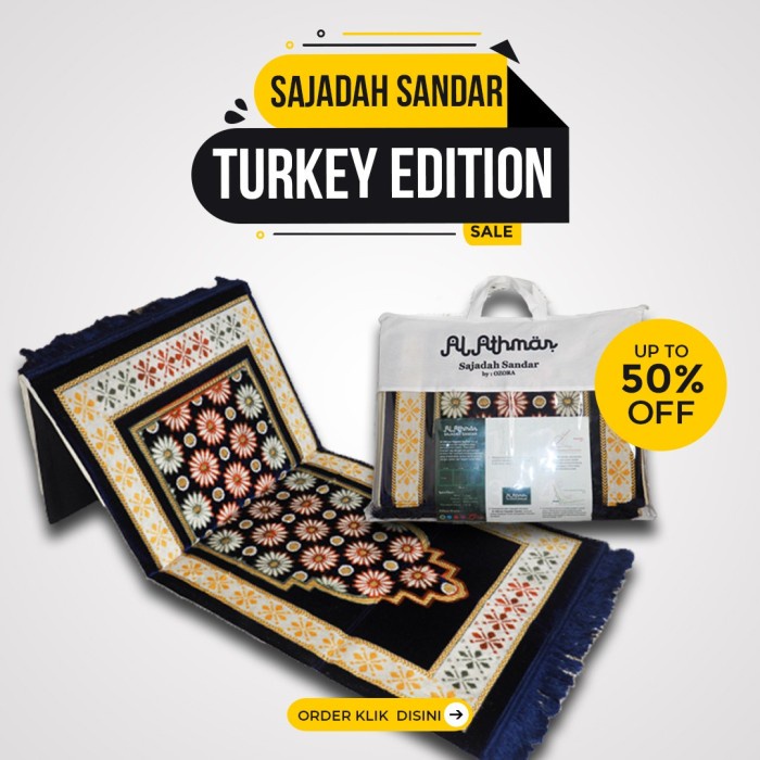 Alas Sholat sajadah sandar duduk Turki murah lipat busa tebal berkualitas - Merah (W4A5)