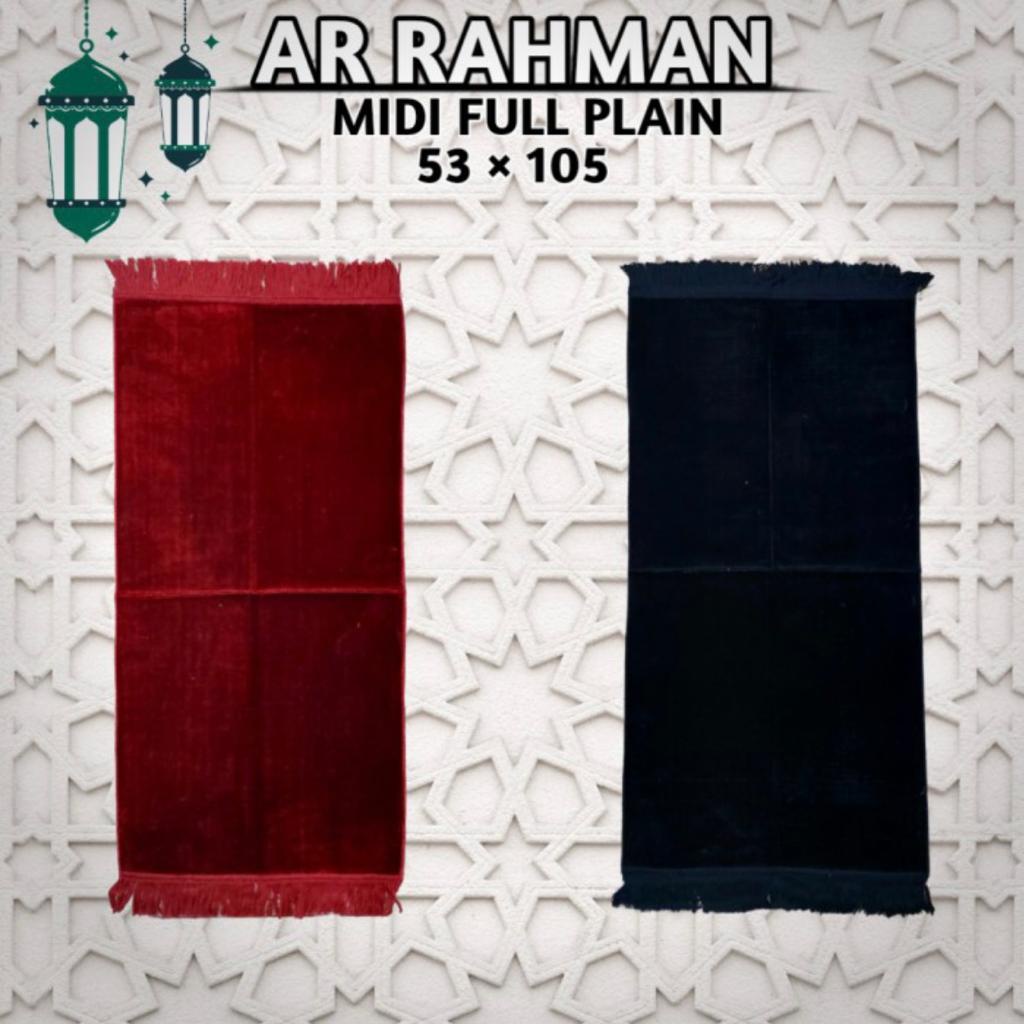 Sajadah Turkey Ar Rahman Full Plain / Polos ukuran Midi / Sedang 53x100