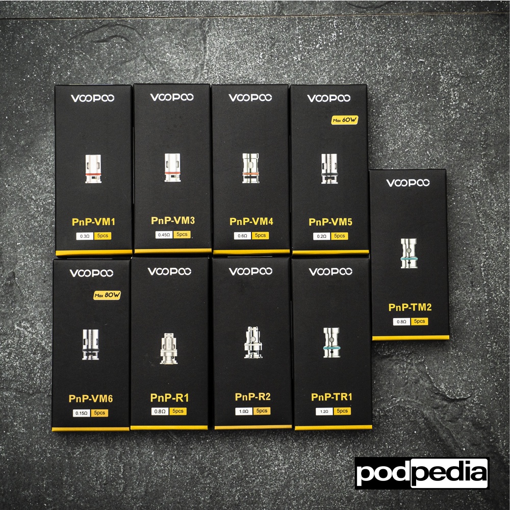 Voopoo PnP Series 0.15 0.2 0.3 0.45 0.6 0.8 1.0 1.2 ohm Coil | PNP VM1 VM3 VM4 VM5 VM6 TM2 R1 R2 TR1