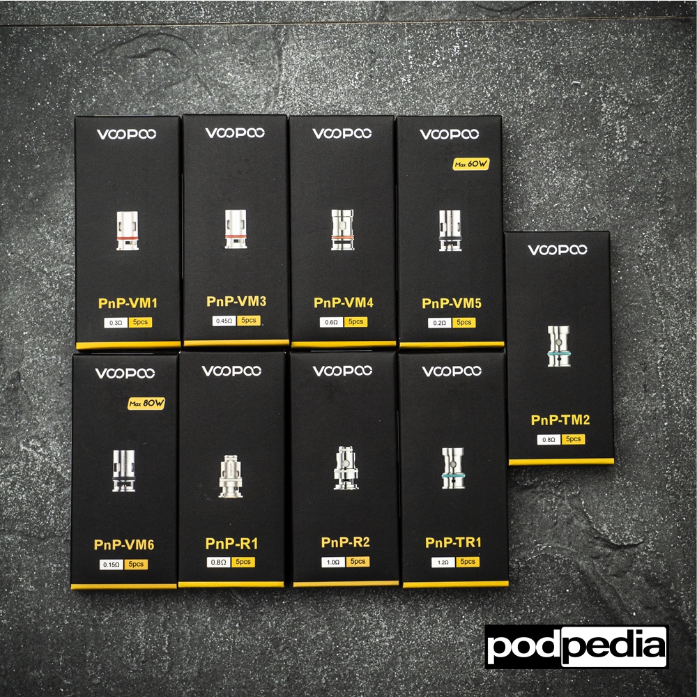 Voopoo PnP Series 0.15 0.2 0.3 0.45 0.6 0.8 1.0 1.2 ohm Coil | PNP VM1 VM3 VM4 VM5 VM6 TM2 R1 R2 TR1