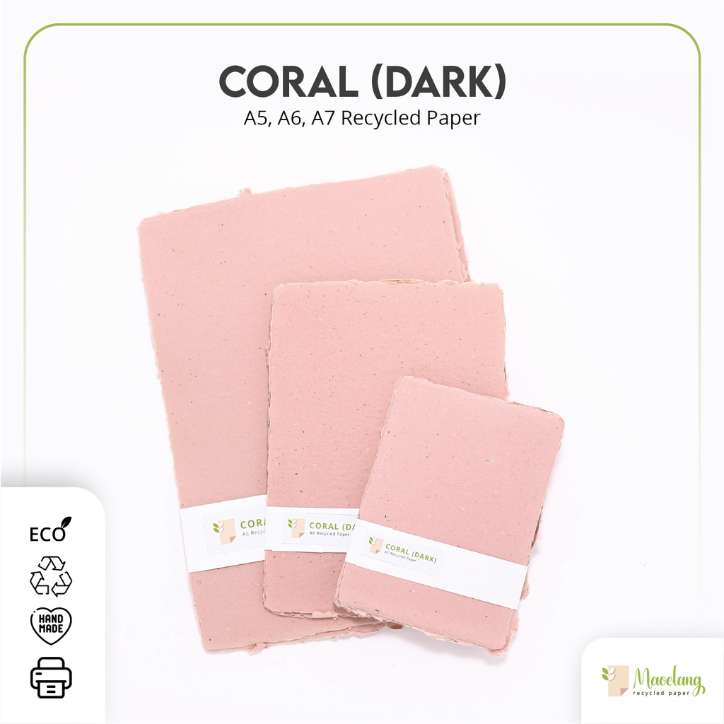 

[CORAL - DARK] Kertas Daur Ulang / Recycled Paper by Maoelang Recycled Paper
