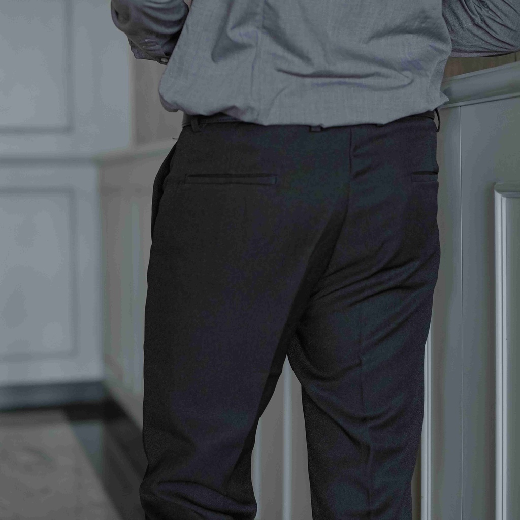 ZUITER - BLACK Formal Pants | Celana bahan kerja kantor slimfit pria