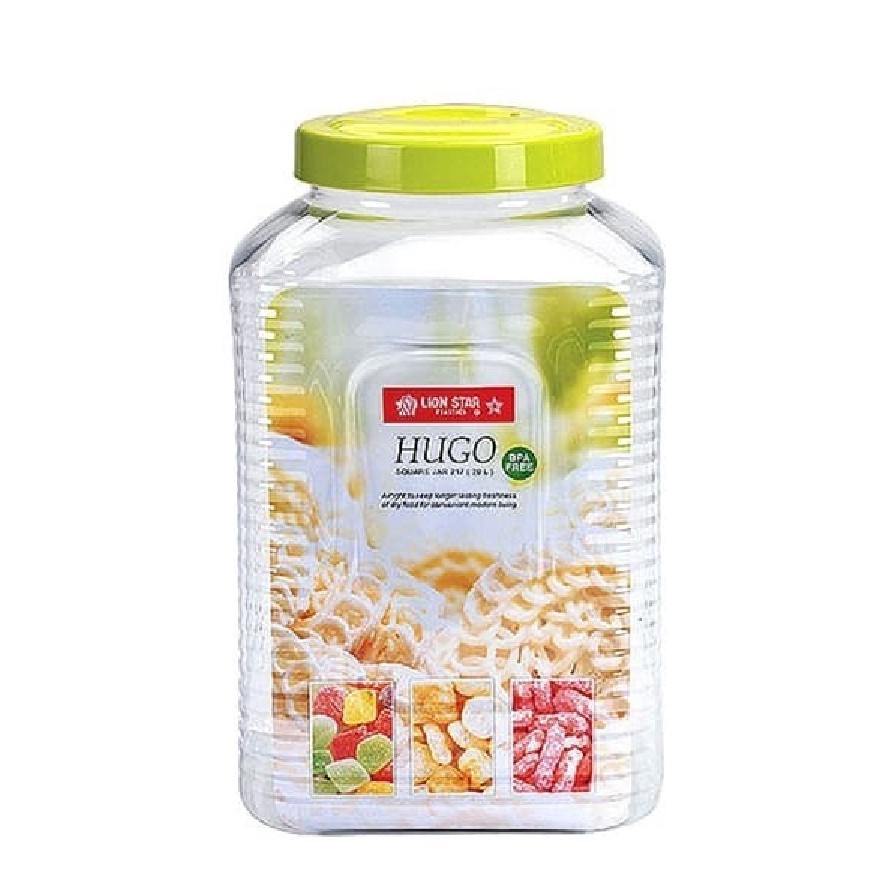 Lion StarToples Kerupuk Kotak Transparan Hugo Square 20 Liter Lion Star