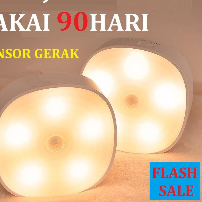 Depan1 SMART SENSOR GERAK LED / LAMPU LEMARI/ LAMPU TANGGA SENSOR LED/ LAMPU TIDUR SENSOR GERAK