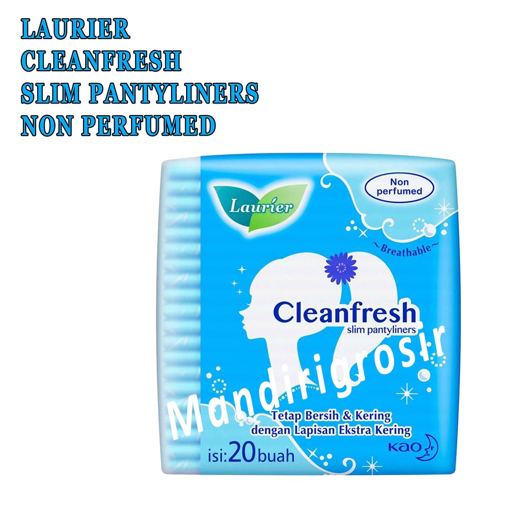 Laurier Isi 20buah* pantyliners* Laurier Cleanfresh