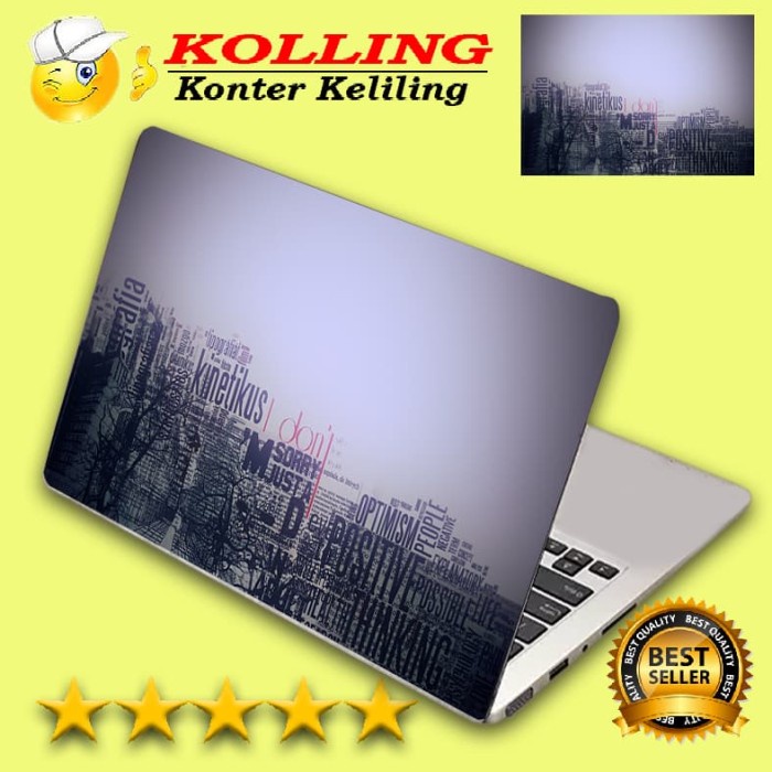 Skin Garskin Laptop Asus Typography Kinetikus Skin Laptop Stiker Laptop