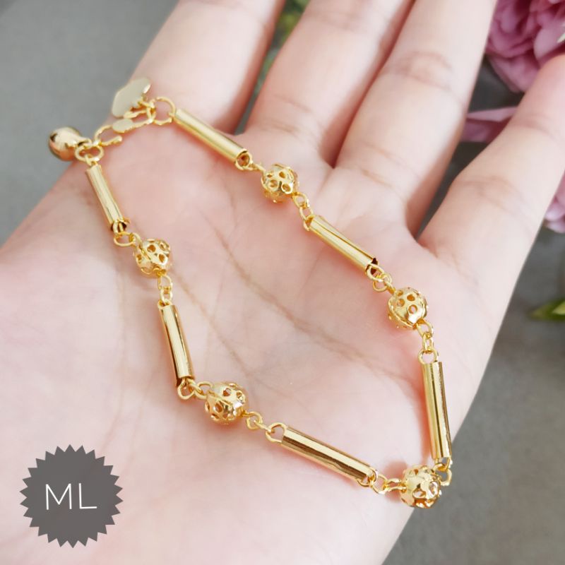 Gelang Lapis Emas warna 24k G08245