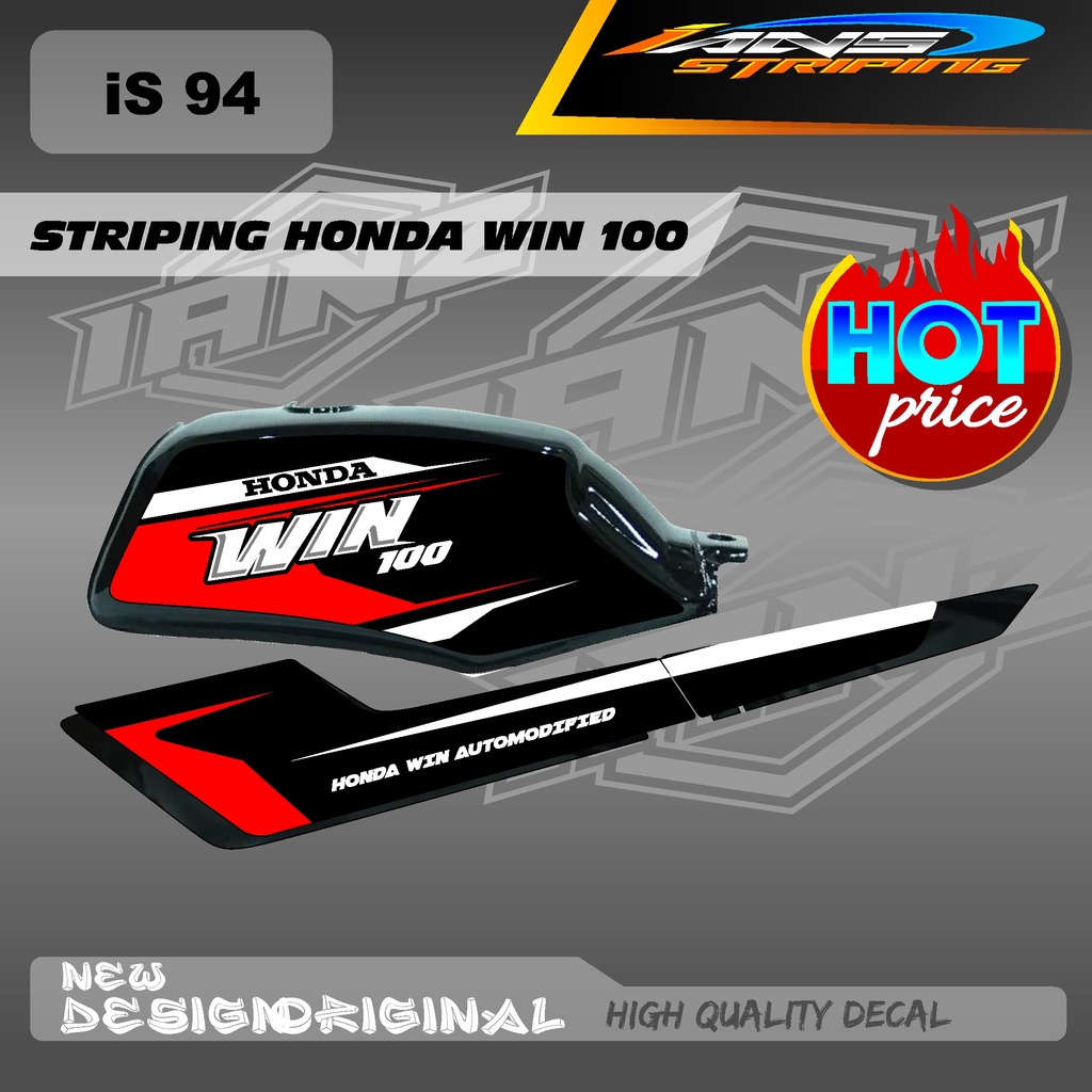 DECAL WIN100 CUSTOM / STIKER WIN FULL BODY / STIKER WIN BAHAN HOLOGRAM / NON HOLOGRAM IS94