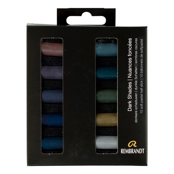

Pastel Rembrandt Soft Pastel Set Dark Shades 10 Half Pastels