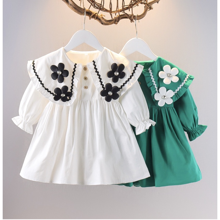 BABYFIT MAGNOLEE baju dress lengan panjang anak kemeja gaun import ha-0520r