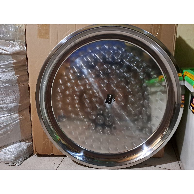 Nampan bulat stainless steel 60 cm