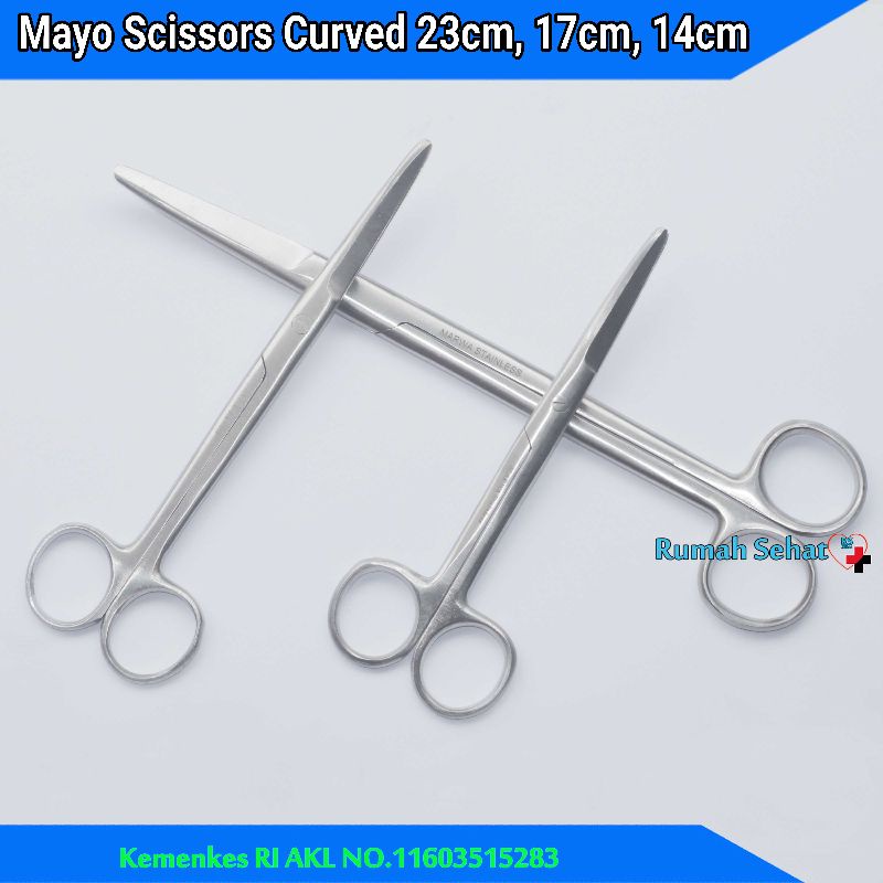 

RB Gunting Mayo Bengkok 23 Cm 17 Cm 14 Cm Mayo Scissors Curved Gunting IUD