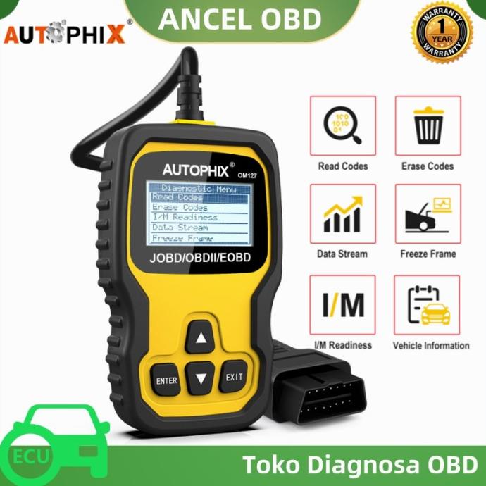 Autophix OM127 Matikan Lampu Mesin OBD2 Scanner Mobil For Toyota Honda